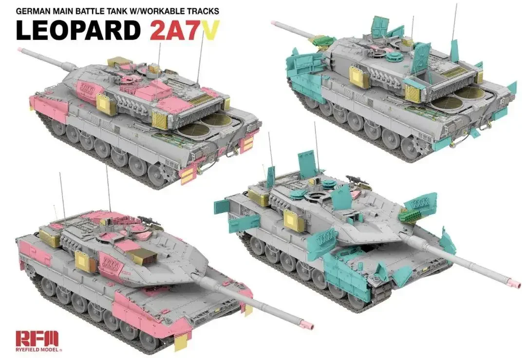 Ryefield RM5109 1/35 GERMAN LEOPARD 2A7V MBT WORKABLE TRACKS /Upgrade Set