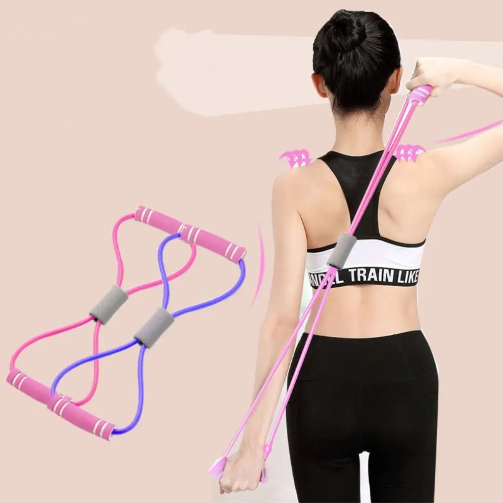 Tensile Tape Yoga Resistance Band Chest Expander Muscle Stretching Fitness Resistance Bands TPE Solid Color