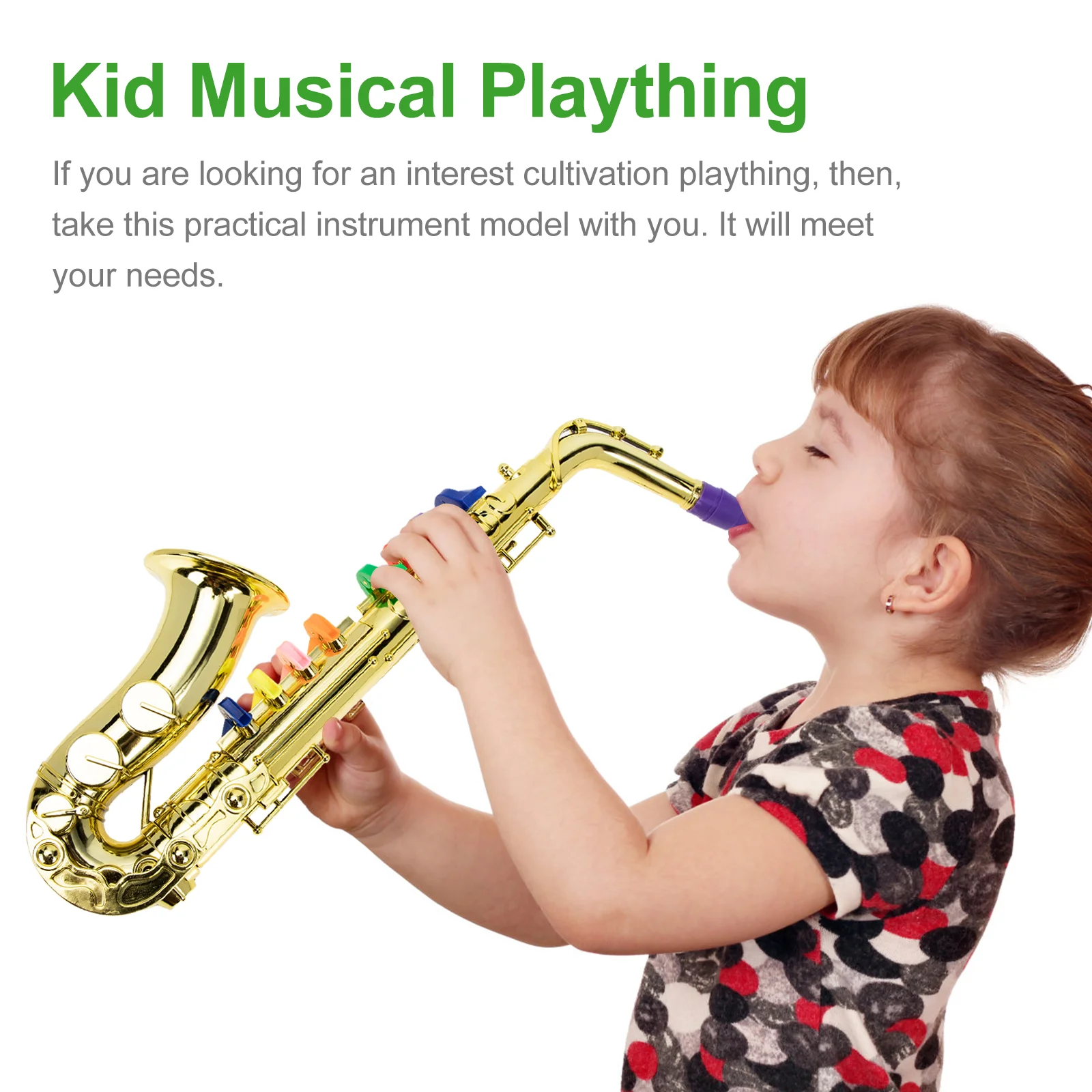 Sax Spielzeug Kreatives Instrument Kinder Musical Metallspielzeug Kunststoff Saxophon Anfänger Kinder