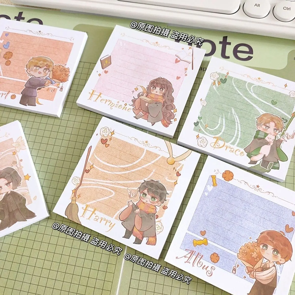 Harry Potter sticky notes with tape, cute cartoon student notepad, a gift for friends, a fun little gift, back-to-school gift view 5