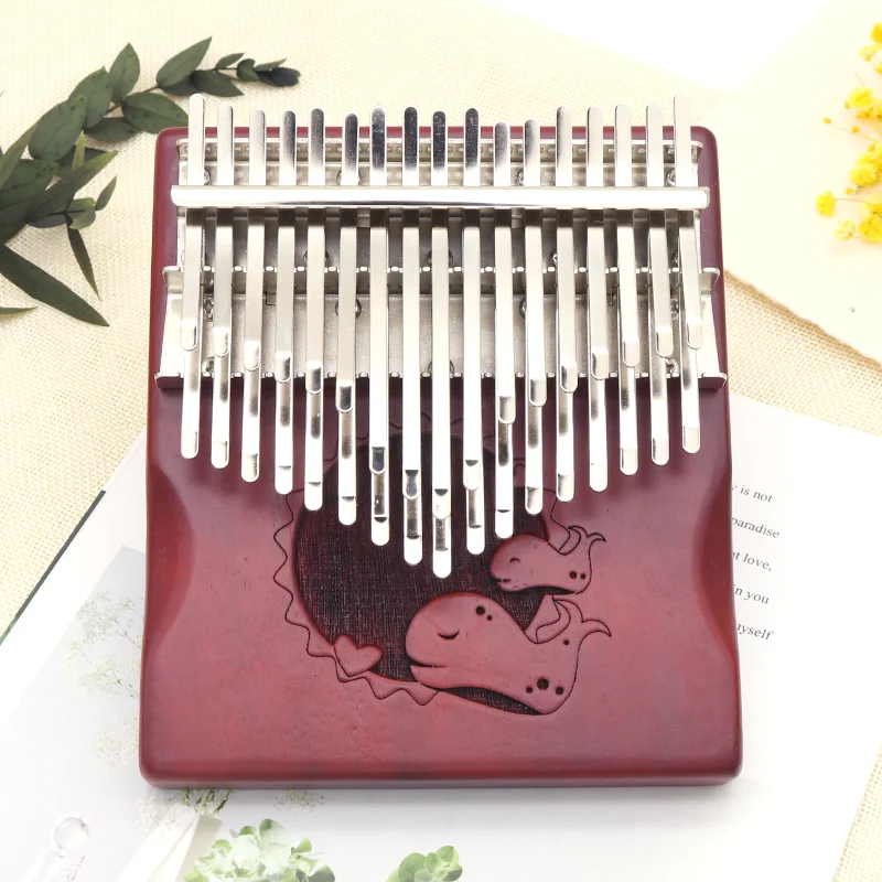 34 Key Kalimba Thumb Piano Chromatic Keys With Portable Case Double-layer Keys Premium Mahogany Mbira Instrument Gifts