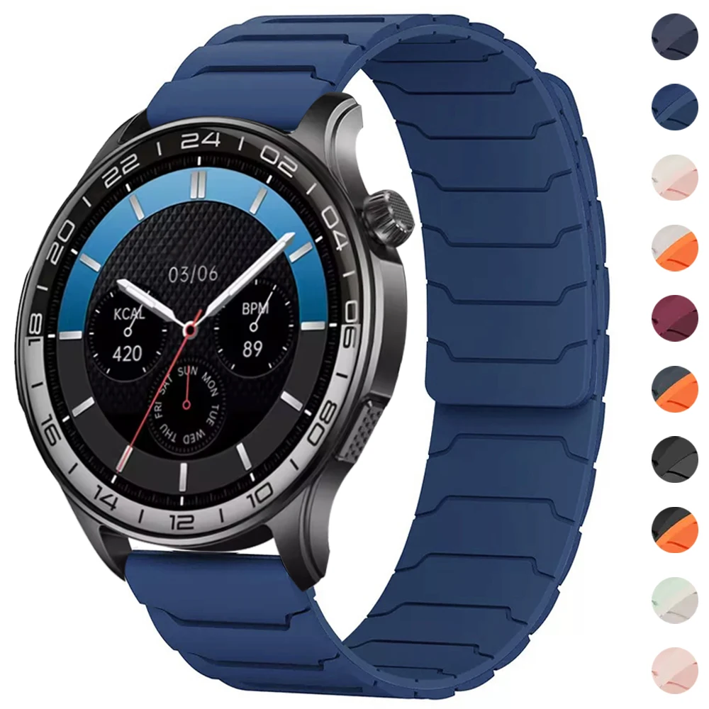 22mm Magnetic Silicone Strap for Zeblaze Btalk 4 PRO 3 2/Stratos4/Vibe 8 7 Lite Sports Band For Xiaomi Watch 5 S5 Soft Bracelet