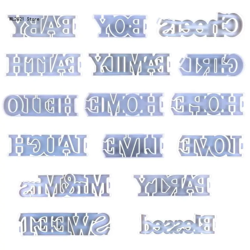

Large Letter Resin Silicone Molds for Epoxy Resin Art Family Word Sign Molds Party Decor DIY Craft Making Ornaments