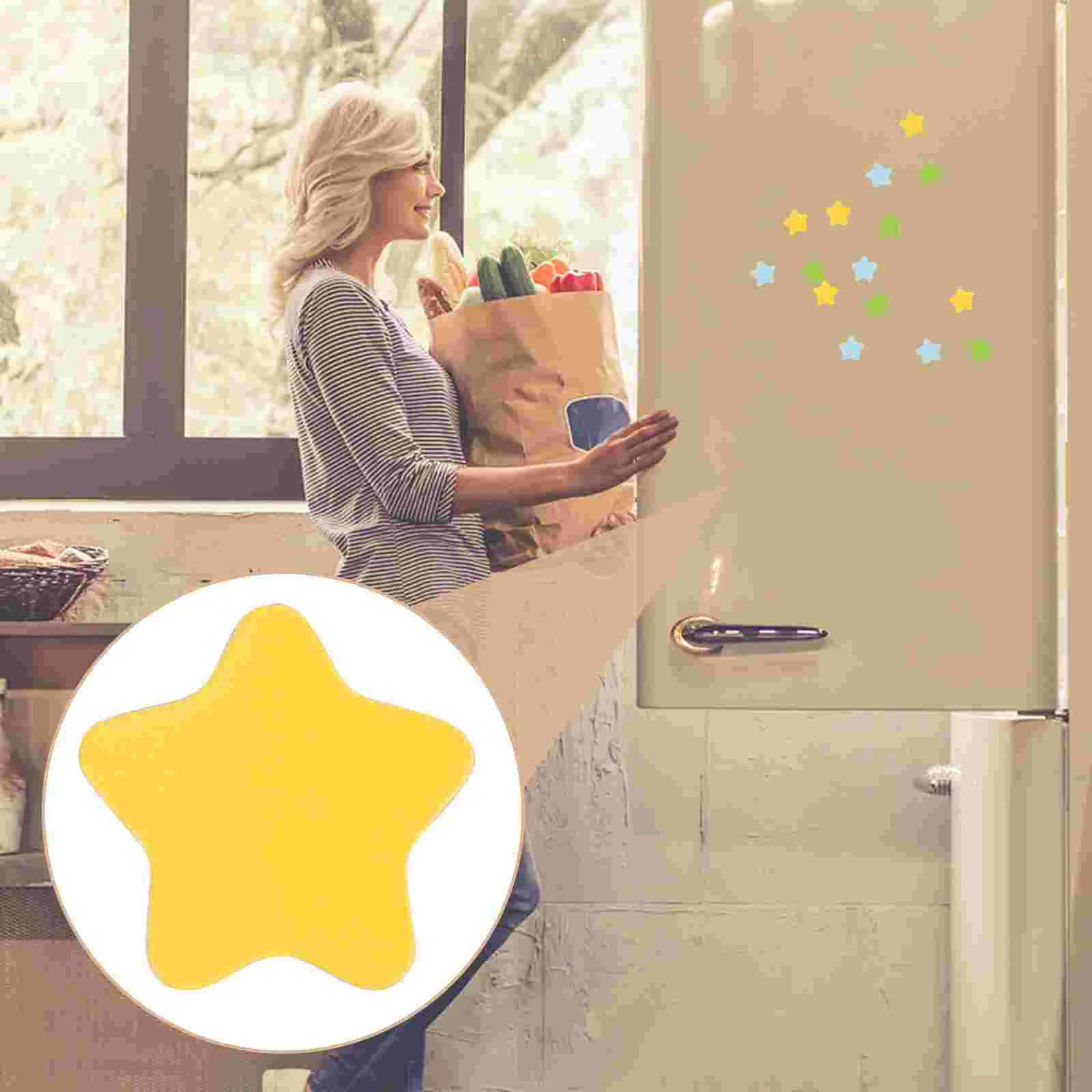 

120 Pcs Blackboard Magnet Sticker Stickers Button Star Refrigerator Magnets Office Magnetic