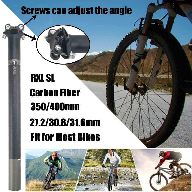 Bike Seat Post,27.2/30.8/31.6mm,Zero Offset Carbon Seatpost,Bicycle Parts For Mountain Bike,