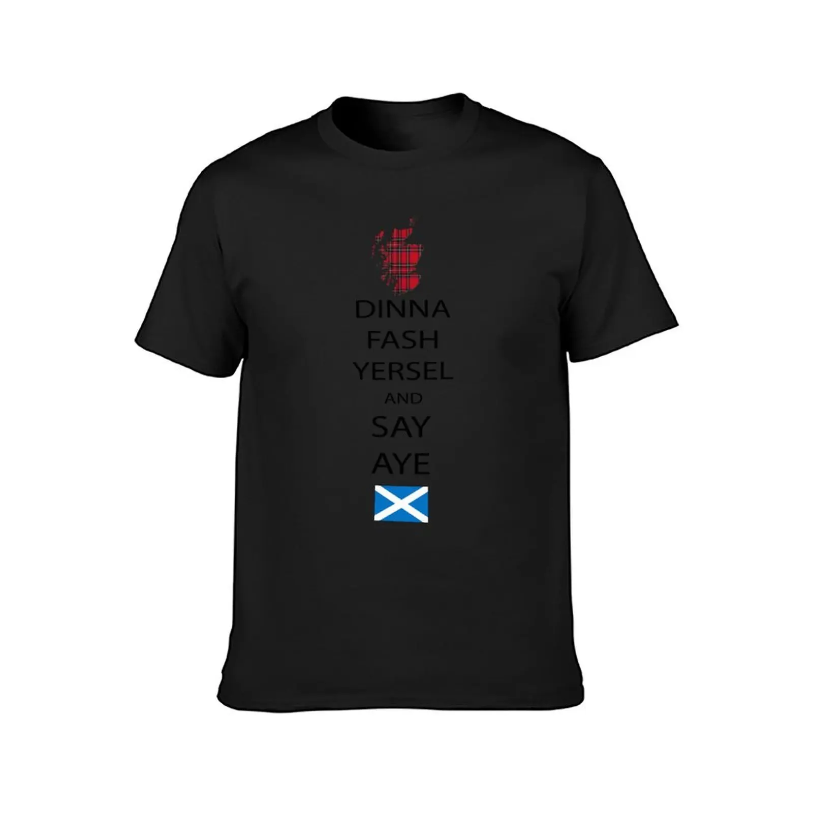 Dinna Fash Yersel Say Aye Scotland T-Shirt korean fashion sports fans plain white t shirts men