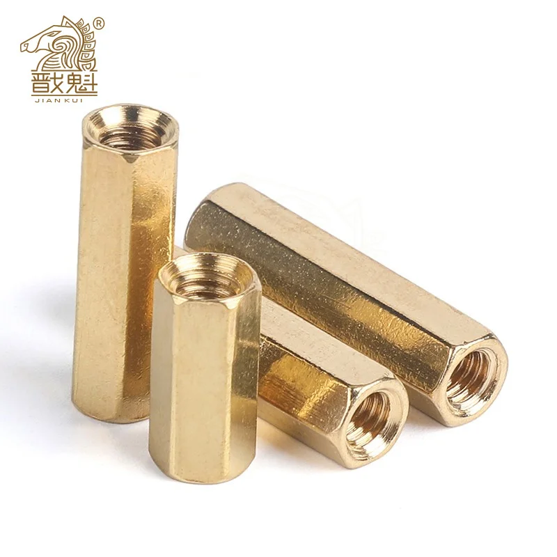 5-50pcs Hex Female to Female M2 M2.5 M3 M4 M5  brass standoff spacer Hexagonal Stud Spacer Hollow Pillars