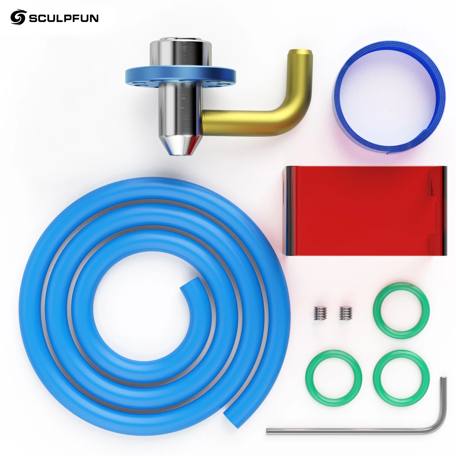 【New】S9 Air Assist Nozzle Kit High Speed Air Assist Full Metal Structure Easy to Install for Engraving Machine SCULPFUN S6 Pro