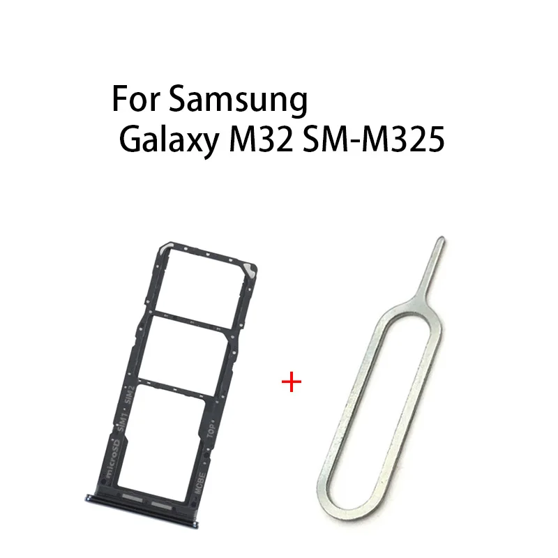 Daul SIM Card Tray + Micro SD Card Tray for Samsung Galaxy M32 SM-M325