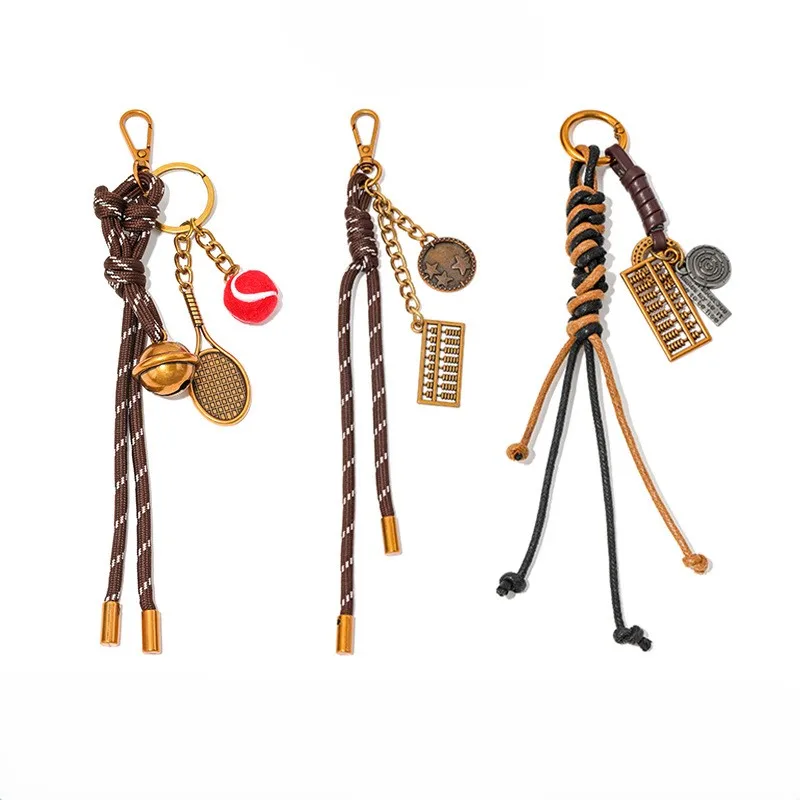 

Fashion DIY Style Tennis Bag Charm Handbag Abacus Key Ring Accessories Ancient Gold Bag Charm Decroation
