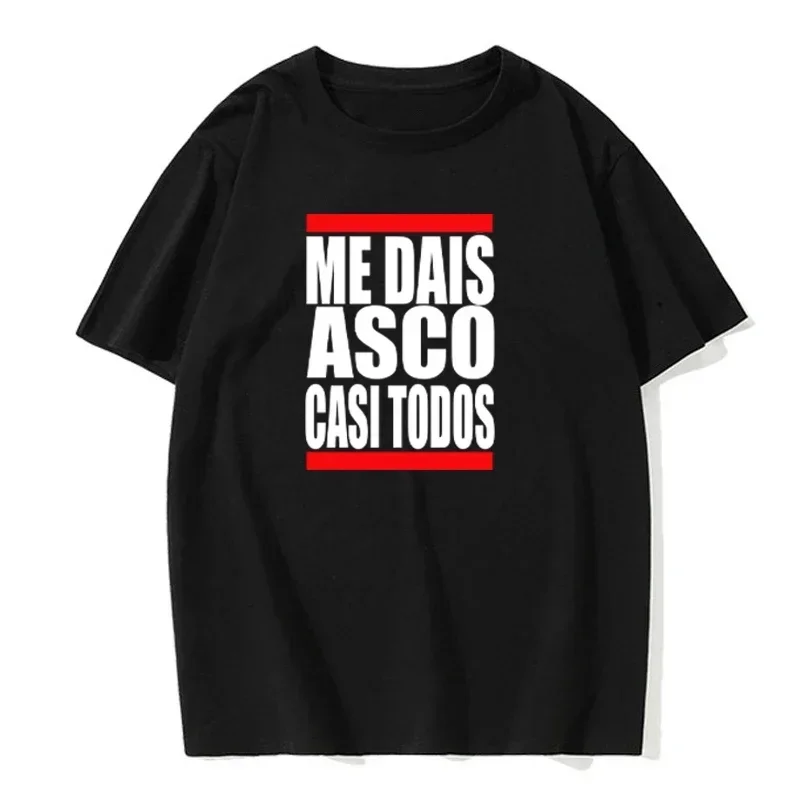 2024 You Distinct Me Most Everyone T-shirt Fun Spanish Text Humorous T-shirt EU Size Neutral Casual Soft T-shirt Cartoon