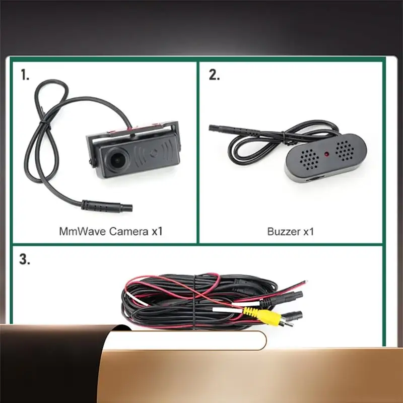 

Millimeter Wave Radar Car Rear Camera AHD1080 Motion Detect 165° Parking Sensor Backup Alarm For Monitor-N35R