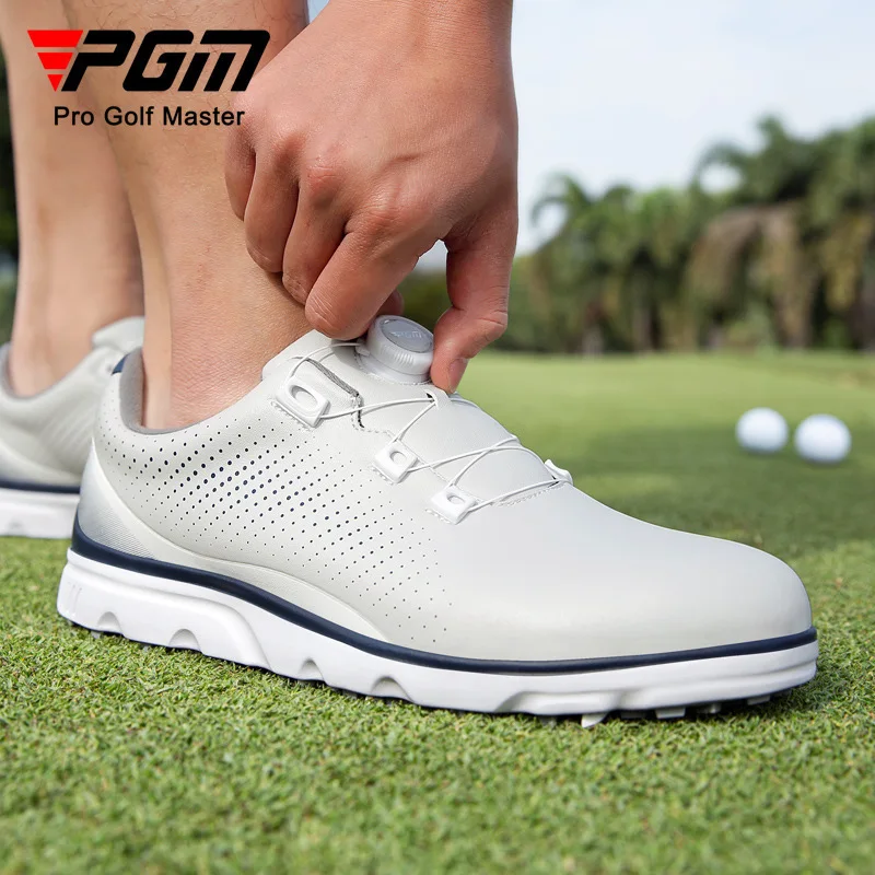 PGM Men's Golf Sport Shoes Casual Sneakers Quick Lacing Microfiber Waterproof Anti-Slip XZ322 Wholesale