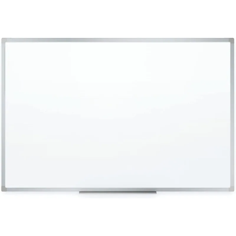 Dry Erase Board, Whiteboard / White Board, 6' x 4', Silver Finish Aluminum Frame (85358)