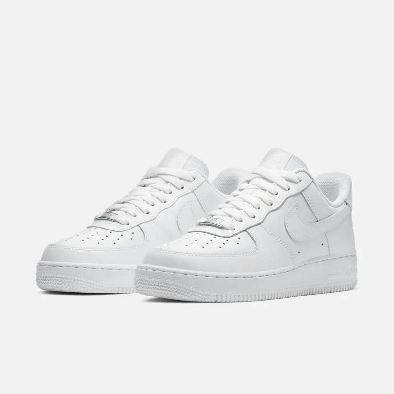 

Женские низкие кроссовки Nike Air Force 1 на толстой подошве, классическая спортивная обувь чистого белого цвета в стиле ретро DD8959-100, легкая повседневная обувь