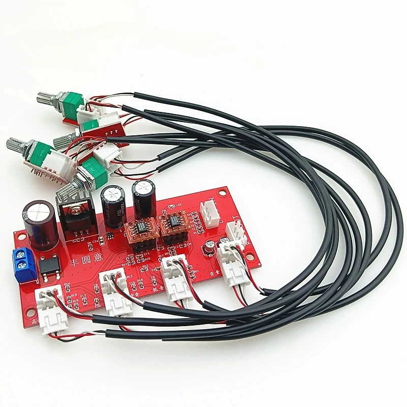 SOTAMIA نسخة محدثة AD828 مكبر للصوت لهجة Preamp لوحة الصوت ثلاثة أضعاف ألتو باس تعديل التحكم في مستوى الصوت HIFI Super NE5532