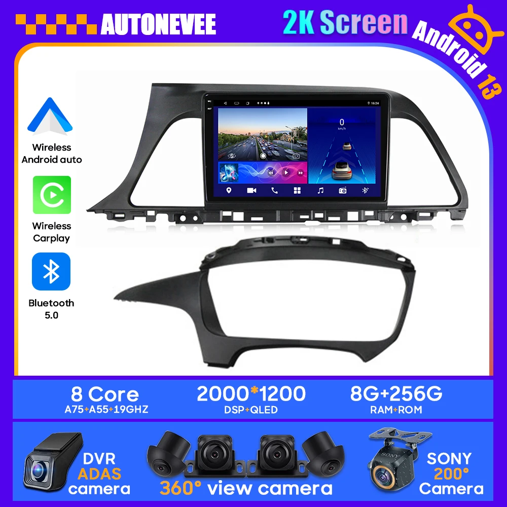 

Android 14 Car Radio For Hyundai Sonata 7 LF 2014 - 2020 GPS Carplay Autoradio Android Auto Multimedia Player Stereo 4G No 2din