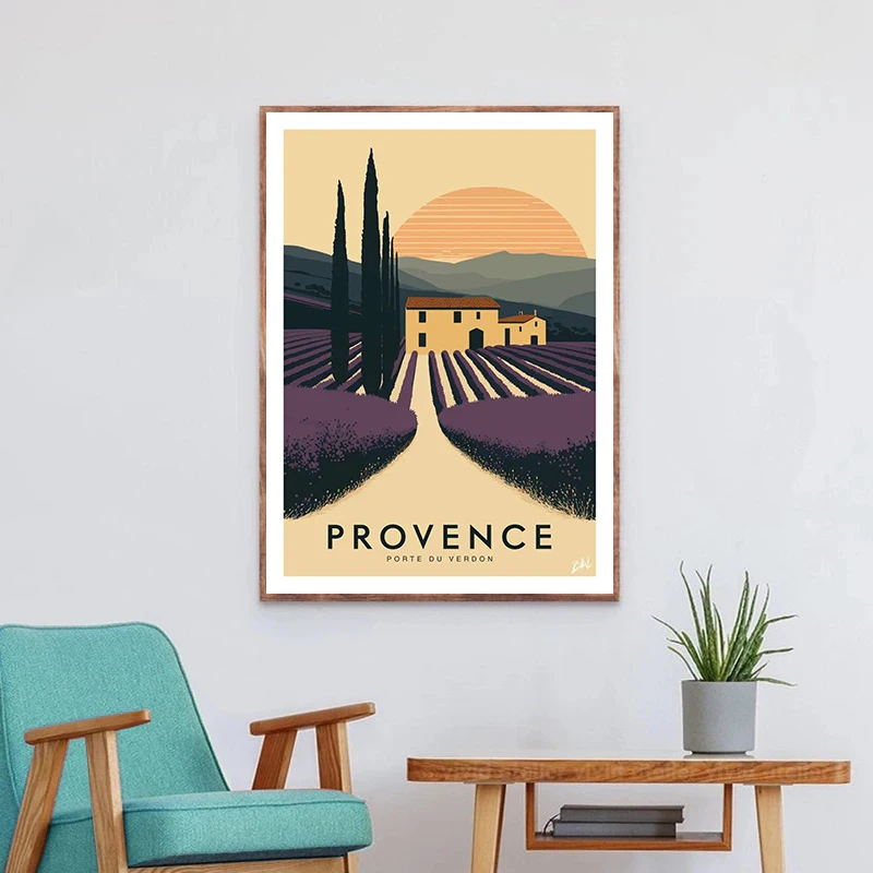 ملصق مارسيليا فيردون بيتانك كلاسيكي وطباعة ، لوحة قماشية للسفر في فرنسا ، صورة فنية جدارية لغرفة المعيشة ، هدايا ديكور المنزل #5
