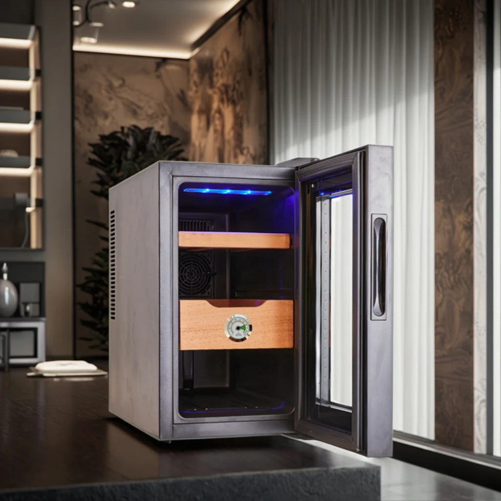 Refrigerator Wine Cooler Chiller Cigar Humidor Cabinet Freestanding Compact Wine Fridge
