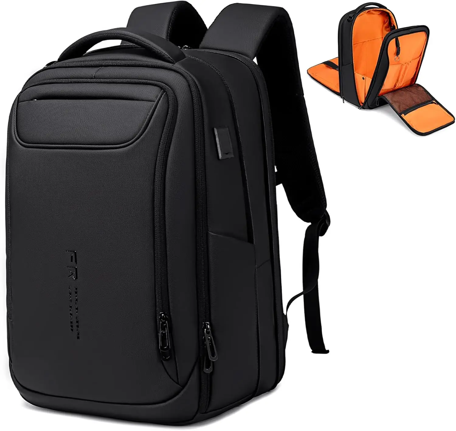 Expandable Travel Backpack 15.6 Inch, Water Resistant with USB Charging Port, Laptop Bag for Work/Commuter/College