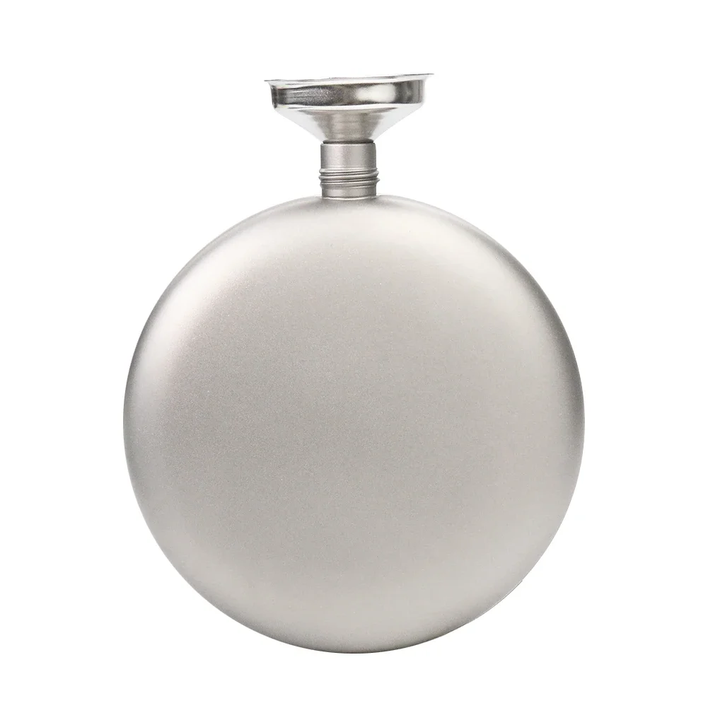 1PC Pure Titanium Hip Flasks Round Flat with Filter Wine Bottle Outdoor Camping Portable Creative Mini Kettle Metal Drinking Set image 5