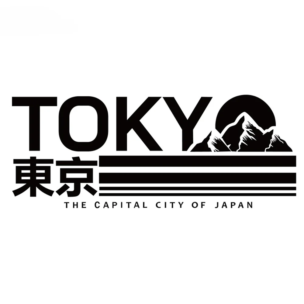 JPCT fashion cartoon Tokyo capital sticker for racing cars, suitcases, laptops waterproof vinyl stickers 18.5cmx7.3cm