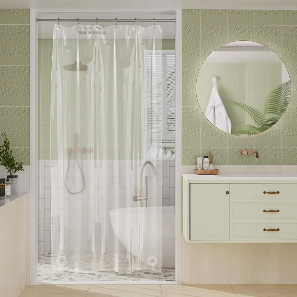 

Stall Shower Curtain Liner, 36x72 Plastic Clear Shower Liner PEVA Medium Weight Inside Shower Curtains for Bathroom with