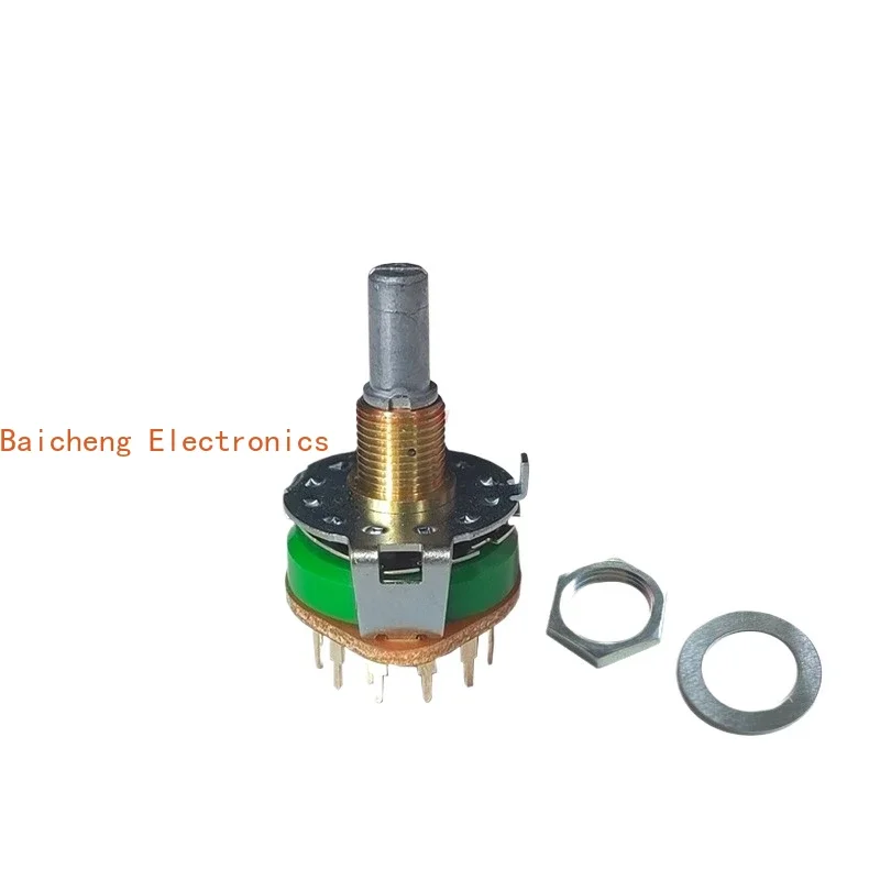 5PCS 3 knife 4-speed band switch SRRM342800 rotary audio switch, unscrew the circular shaft 20mm by 3 turns