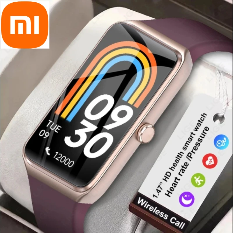 

Xiaomi 2025 Новые 1,47-дюймовые HD Смарт-часы женские спортивные фитнес-браслеты термометр монитор здоровья водонепроницаемые женские умные часы