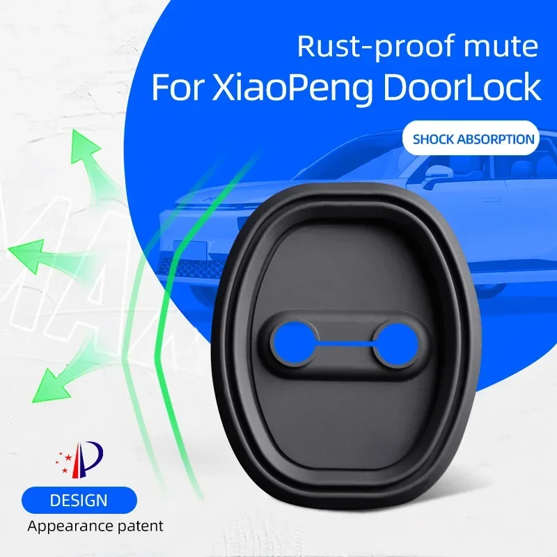 

For Xiaopeng P7/P7i/X9/G9/P5/G3 2019-2024 Silicone Door Lock Cover Vibration Damping Mute Anti-rust Modification Accessories