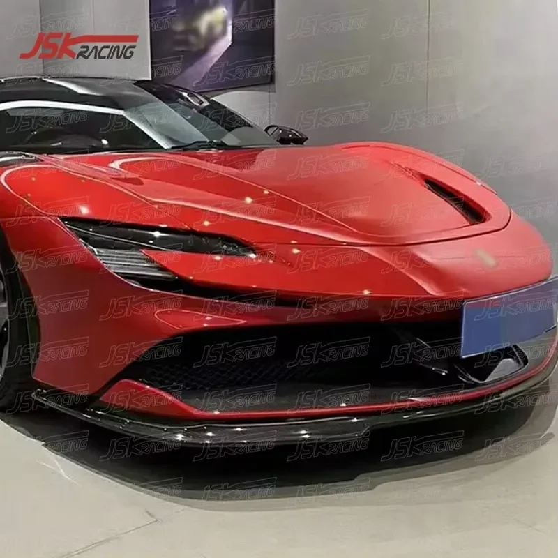 PT STYLE DRY CARBON FIBER FRONT LIP FRONT BUMPER LIP for FERRAR SF90 2020-2021