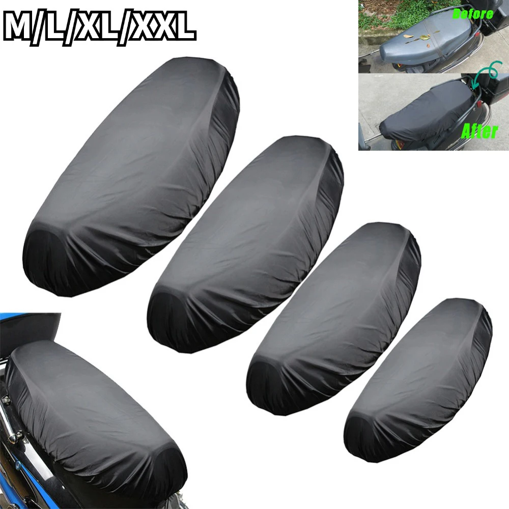 Motorcycle Seat Cover Waterproof Seat Cover Flexible Saddle-Cover Black Sun-Protection Heat Insulation Cushion Covers