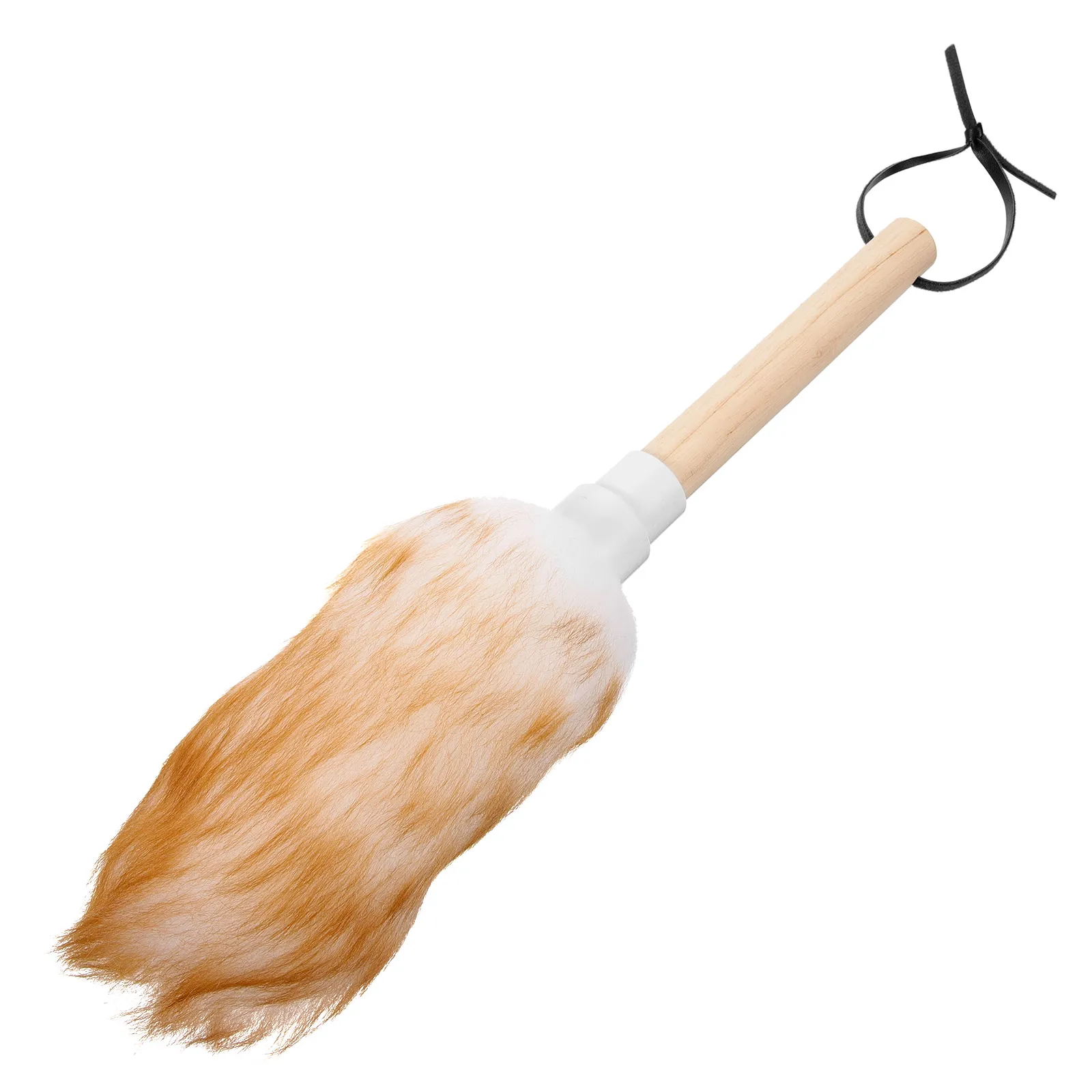 

Wool Duster Wood Handle Portable Cleaning Tool Non Scratch Lightweight Household Furniture Car Office Dust Cleaner