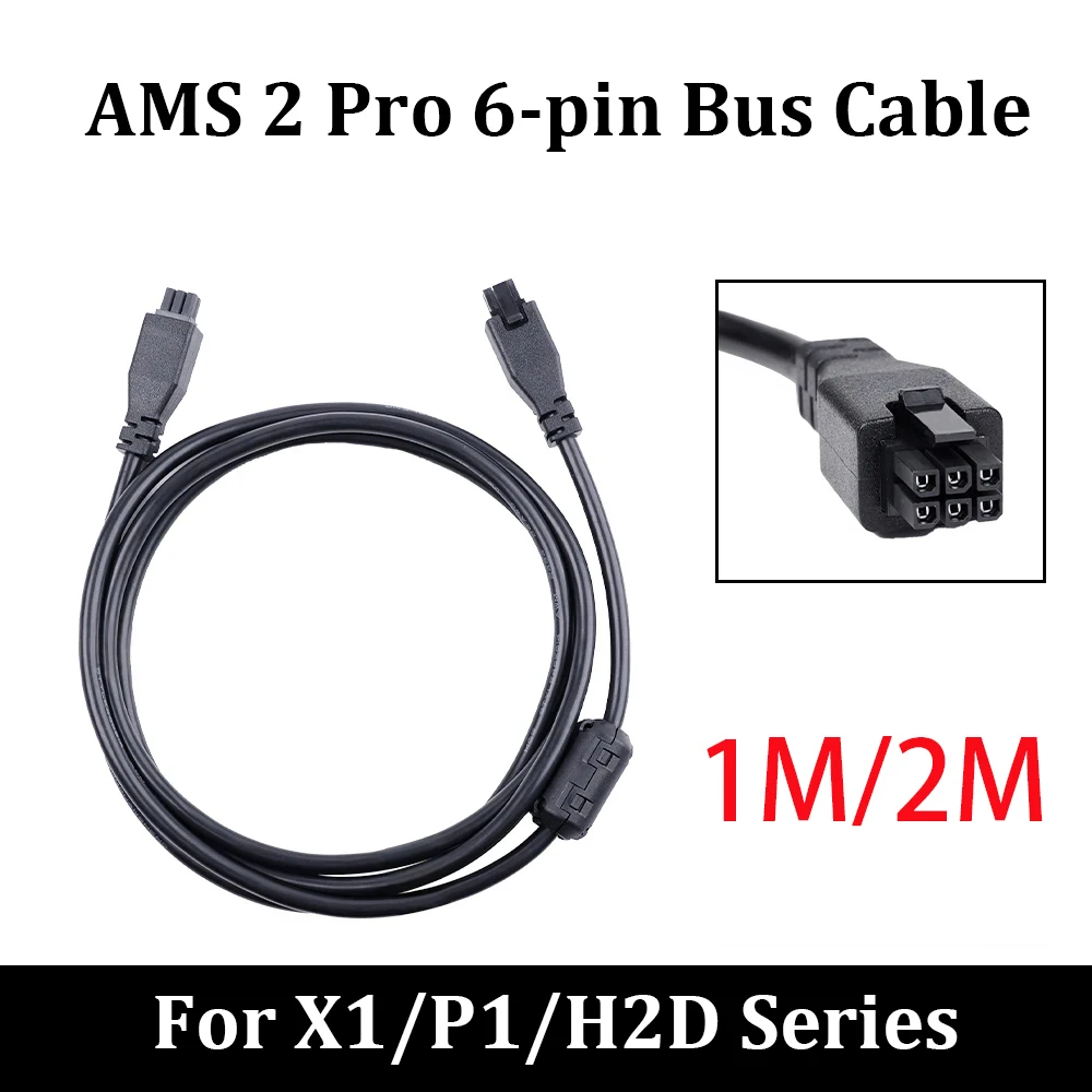 

For Bambu lab AMS/AMS 2 Pro/AMS HT 6-pin Bus Cable For X1/P1/H2D Series 3D printer
