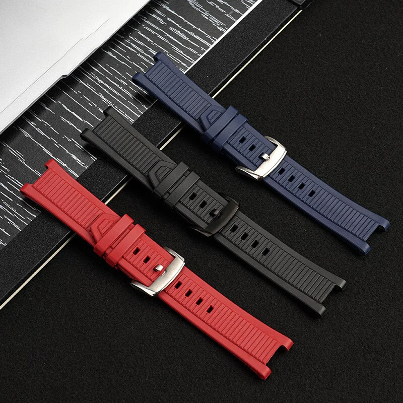 For Tissot T141 rubber strap TISSOT racing series T141.417 watch strap for men 24mm  Soft waterproof and sweat resistant strap