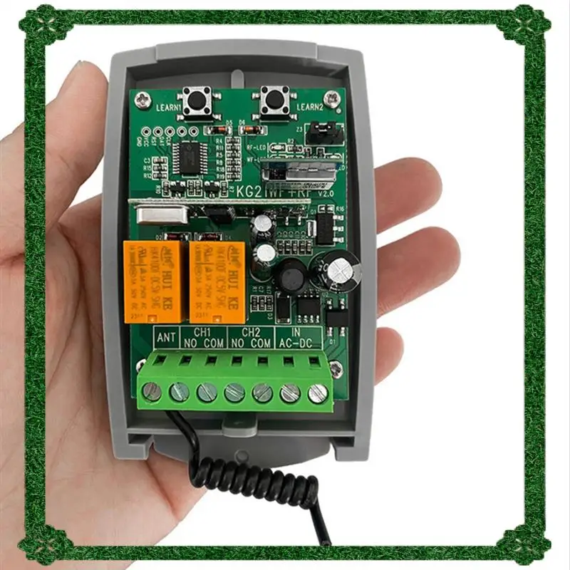24-uurs levering Tuya WIFI slimme ontvanger 2CH garagedeur afstandsbediening opener controller 7-32V Rolling Code 433Mhz zender