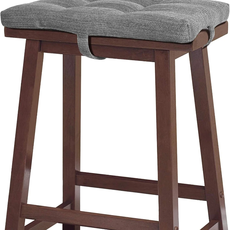 

Stool Cushion Rectangular, Super Soft Saddle Stool Cushions Bar Stool Cushion with four straps- One Pad Only