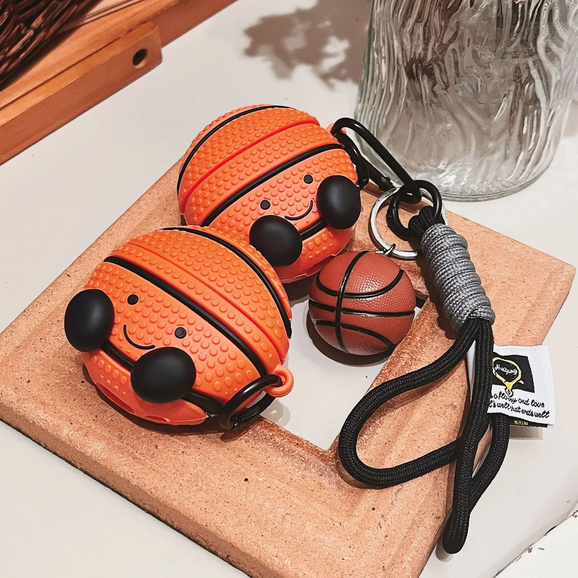 

Cartoon Basketball Case for AirPods 4 Airpod 1 2 3 Pro Pro2 Bluetooth Earbuds Charging Box Protective Earphone Case Cover