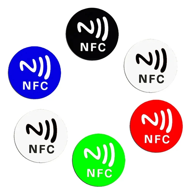 24 Piece NFC Ntag213 TAG Sticker Universal Label RFID Token Patrol 13.56Mhz Multicolor For Shortcut ETC NFC Stickers