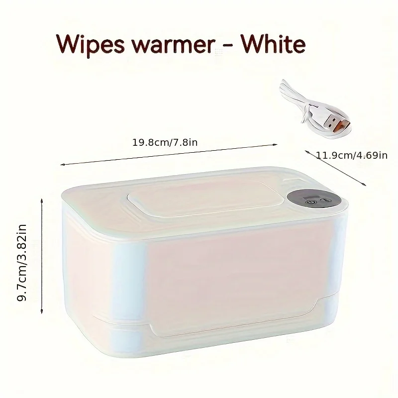 Portable Wipe Warmer Large Capacity Portable Wipe Warmer  Adjustable Temperature, Electric Heating for Travel, Home, Car Use