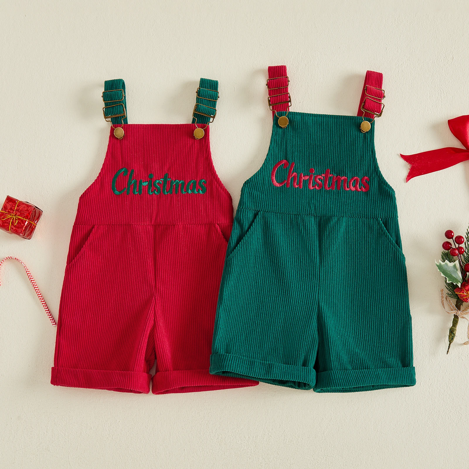 Letter Print Kids Overalls 1