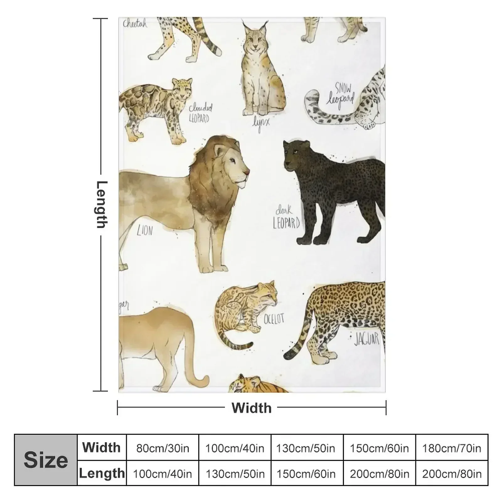 Wild Cats Throw Blanket heavy to sleep Thins Soft Decorative Sofas Blankets