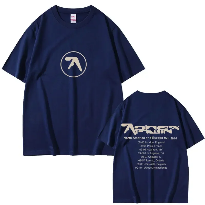 Aphex Twin Tour 2014 T-shirt Men Women Casual Cotton Vintage T Shirts Men's Fashion Oversized Short Sleeve T-shirts Streetwear
