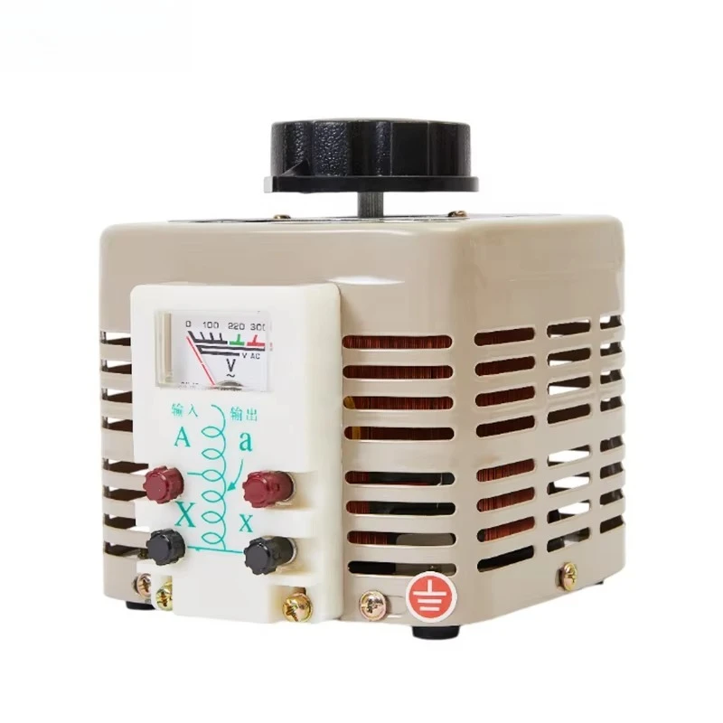 เครื่องควบคุมแรงดันไฟฟ้าทองแดง TDGC2-0.5KVA 1KVA 2KVA เครื่องควบคุมแรงดันไฟฟ้าอุตสาหกรรม แรงดันขาออก 0-250V/0-300V เครื่องควบคุมแรงดันไฟฟ้ากระแสสลับ