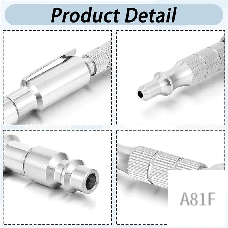 

6 шт. 1/4 дюйма I/Mtype Регулируемая карманная вилка Воздуходувка Gunair для компрессора Воздуходувка Ручка для очистки пыли