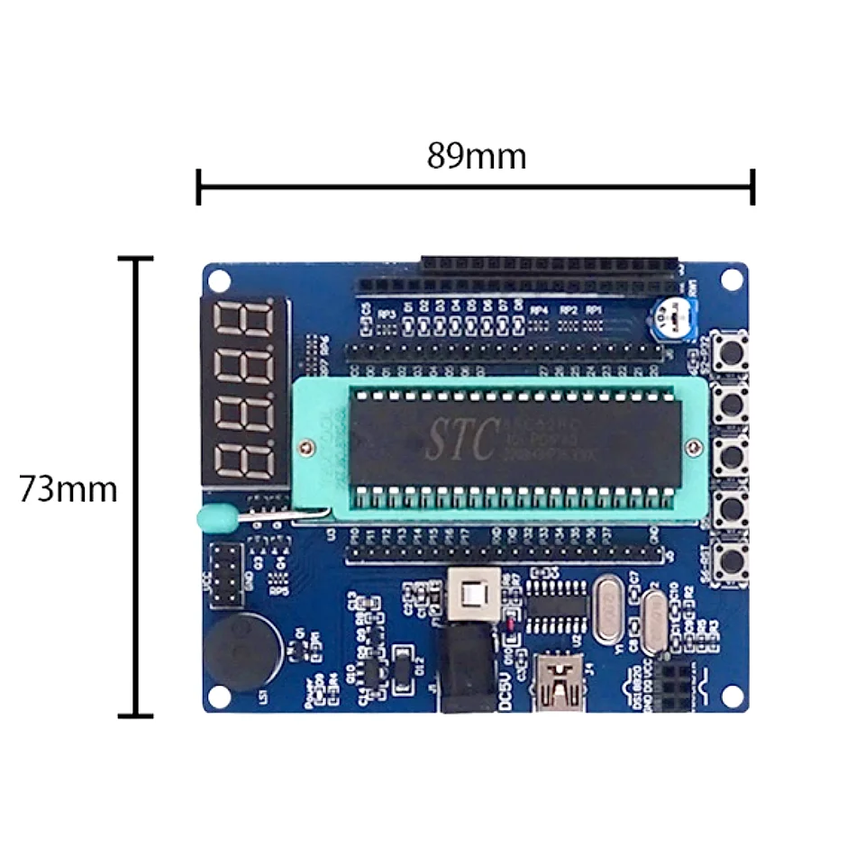 51 MCU development board STC89C52 learning board AVR minimum system AT89S51 intelligent car test board