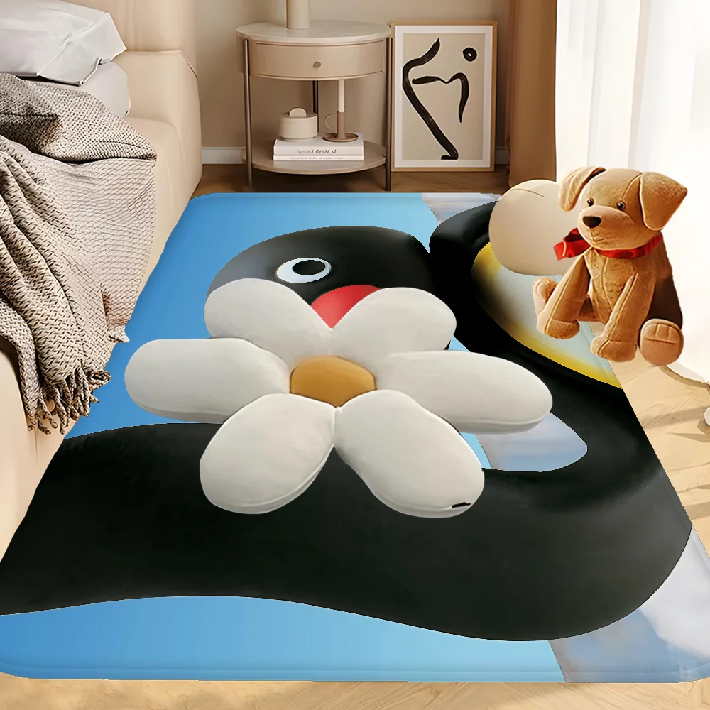 

Cartoon Cute Pingu Penguin Anime Bathroom Mat Anti-slip Absorb Water Long Strip Cushion Bedroon Mat Welcome Doormat