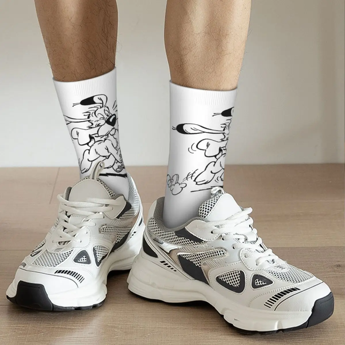 Asterix And Obelix Dogmatix Ideafix Obelix Dog Socks Harajuku Sweat Absorbing Stockings All Season Long Socks Accessories