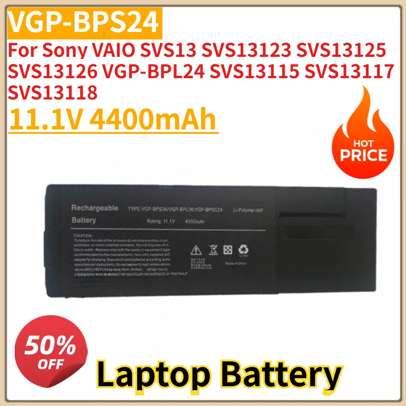 

New VGP-BPS24 Laptop Battery 11.1V 4400mAh For Sony VAIO SVS13 SVS13123 SVS13125 SVS13126 VGP-BPL24 SVS13115 SVS13117 SVS13118
