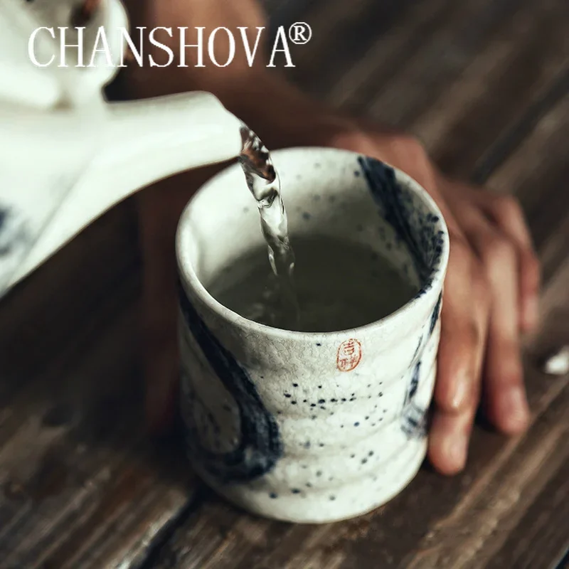 CHANSHOVA 170/200ml Traditional Chinese retro style Handpainted Ceramic Large teacup China Porcelain Coffee Cups mug H269